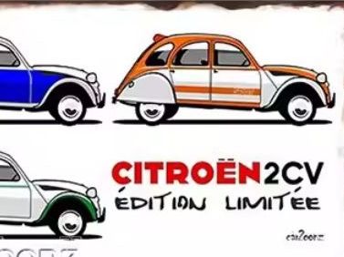 Citroën Insegne: Blechschild Citroën 2CV Limited Edition • A3 Grossformat – Usato da Düdingen venduto da Onkel.Friedrich 2