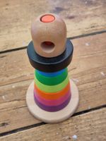 Holzspielzeug Stapelturm Leuchtturm IKEA bunt Motorikspie...