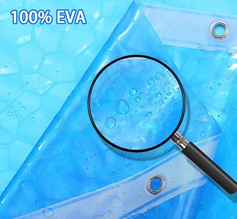 Vorhänge: Transparenter Duschvorhang Blau 3D Effekt 180cm – Neu und originalverpackt aus Lausanne von animalopolis 1