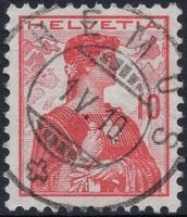 REMUS 1.V.10 - Vollstempel auf Helvetia Brustbild