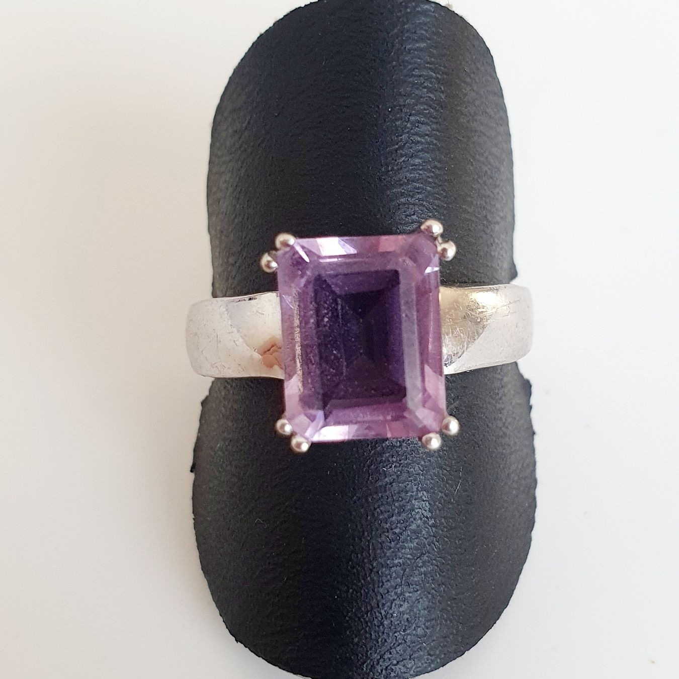 Anelli: Silberring 925  mit einem hellvioletten Stein gr. 18 mm – Usato da Kreuzlingen venduto da Wunderkiste123 3
