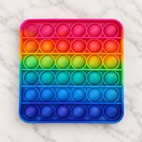 Jouet sensoriel Pop It carré multicolore en silicone