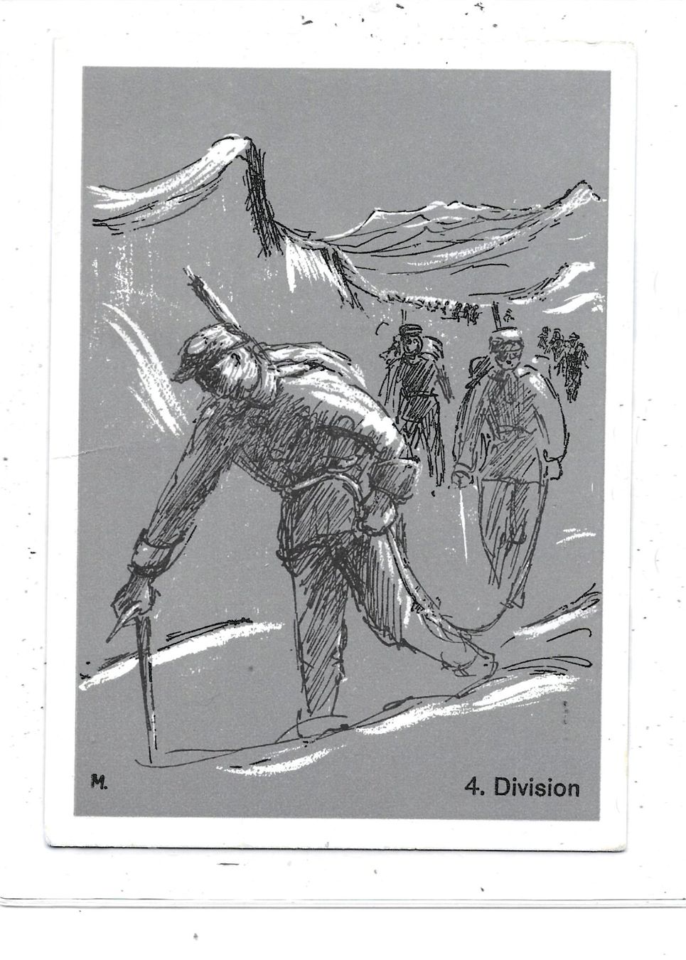 Cartoline postali: Ansichtskarte Militär Einheitskarte?  4.Division – Usato da Schocherswil venduto da Wilare