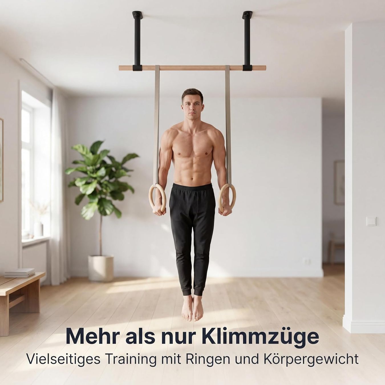 Vélos d'appartement: Klimmzugstange Decke Holz Pull Up Bar – Neuf avec emballage d'origine à Suhr par SchnapperCH 5