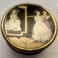 Boîte de Confiseur Parisien Fixé Sous-Verre XVIIIe/XIXème