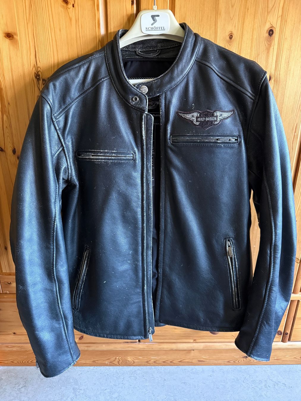 Harley-Davidson Vestes: Harley Davidson Motorradlederjacke – D'occasion à Möhlin par rot_ds26