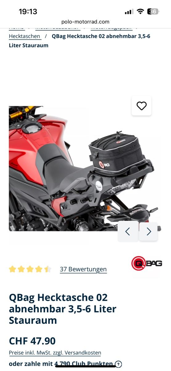 Ducati Topcase: QBag Hecktasche – Usato da Zürich venduto da ale_5l6s