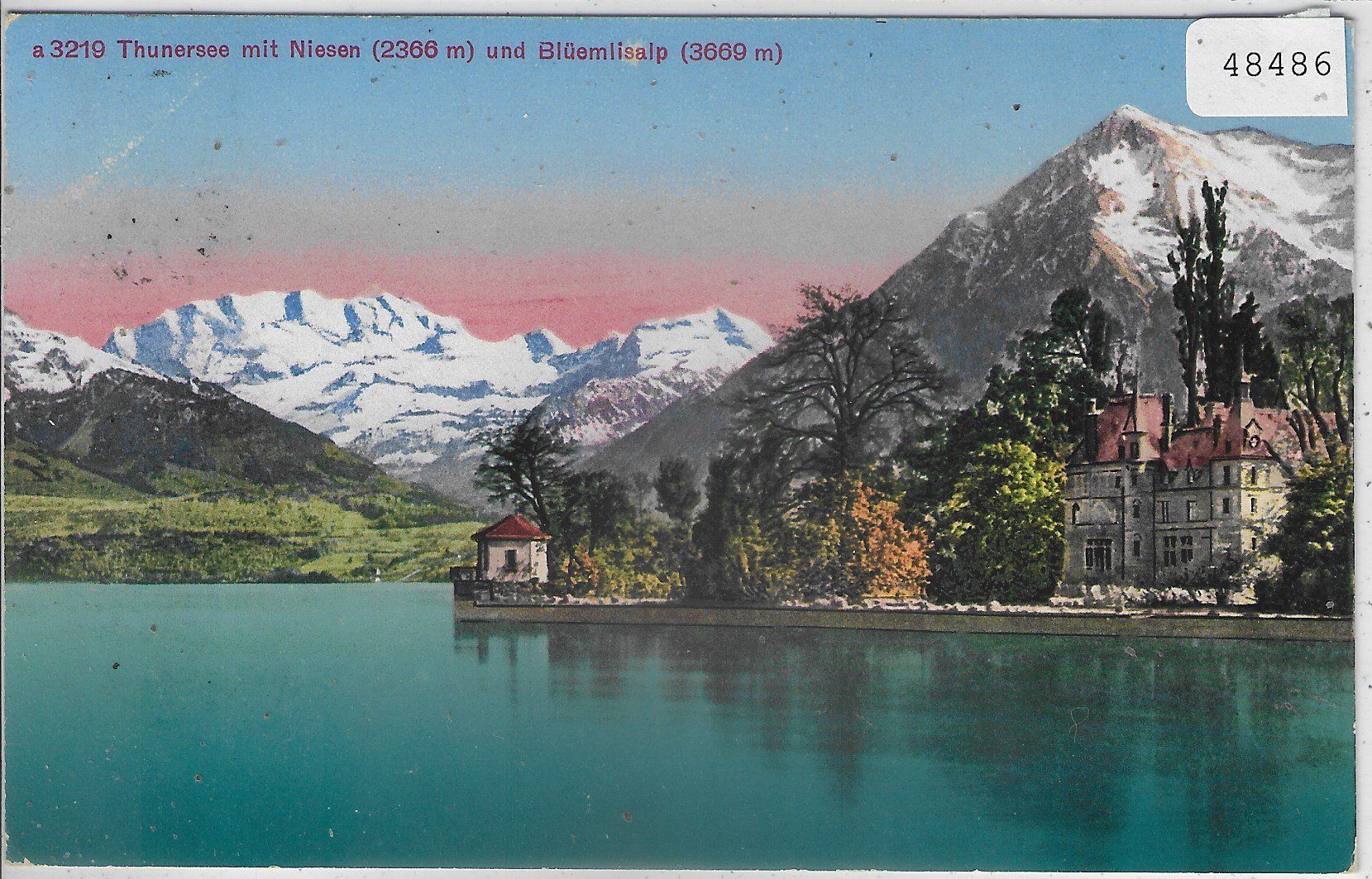 Cartoline postali: Thunersee mit Niesen und Blümlisalp - Litho – Usato da Ettingen venduto da Kartenplanet
