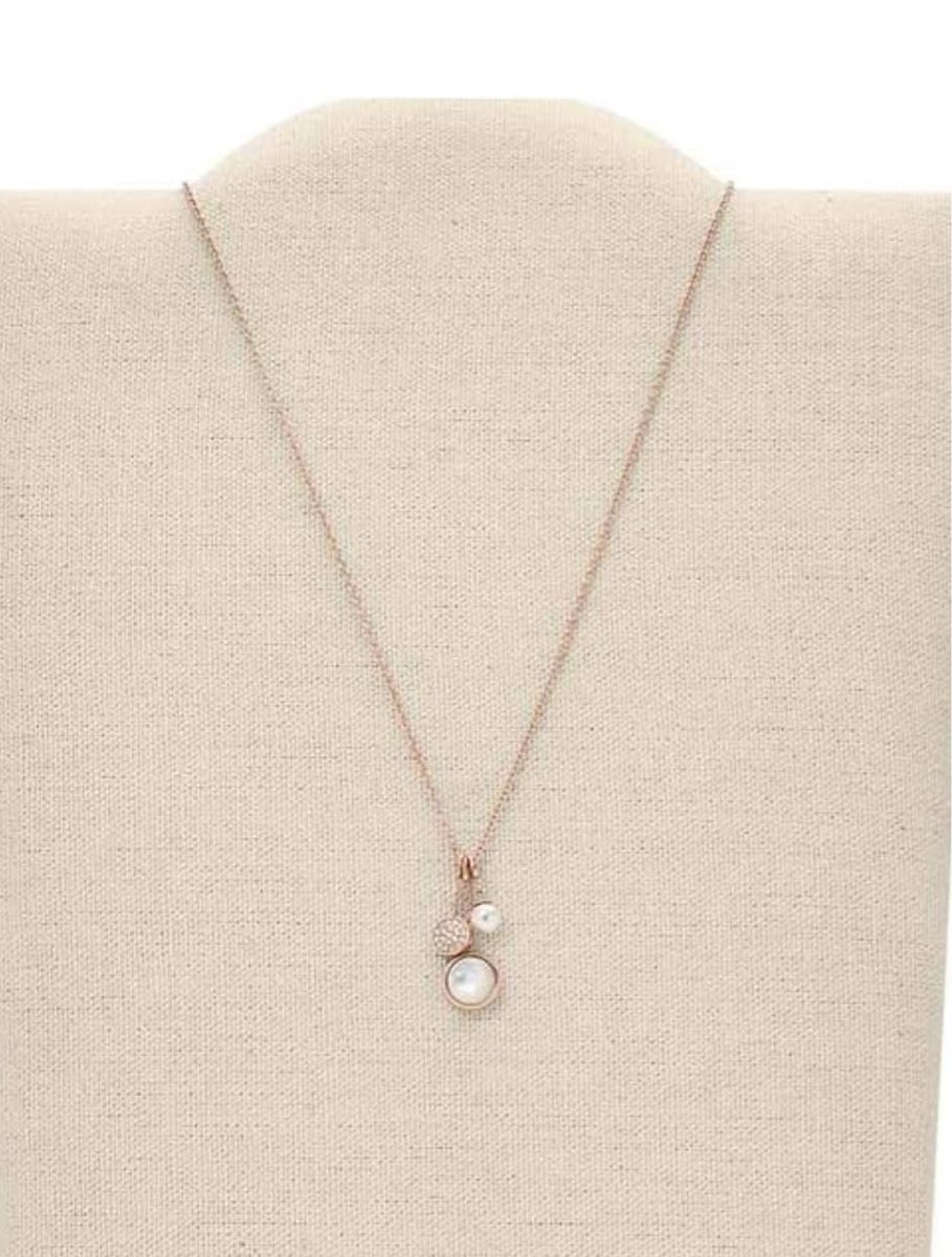 Fossil Catenine: FOSSIL Kette Rosé Gold mit Anhängern – Usato da Dübendorf venduto da CaBer