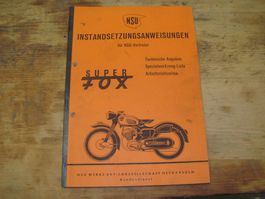 Reparaturanleitung NSU Superfox Motorrad - Nachdruck
