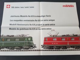 Märklin, Plakat, poster, affiche, SBB-CFF Ae 6/6, 700 Jahre