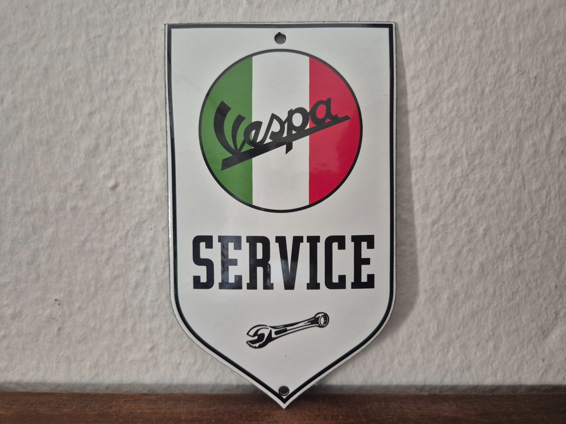 Vespa Insegne: Emailschild Vespa Roller Service Werkstatt Emaille Schild – Nuovo (secondo la descrizione) da Schaffhausen venduto da pfanis09 1