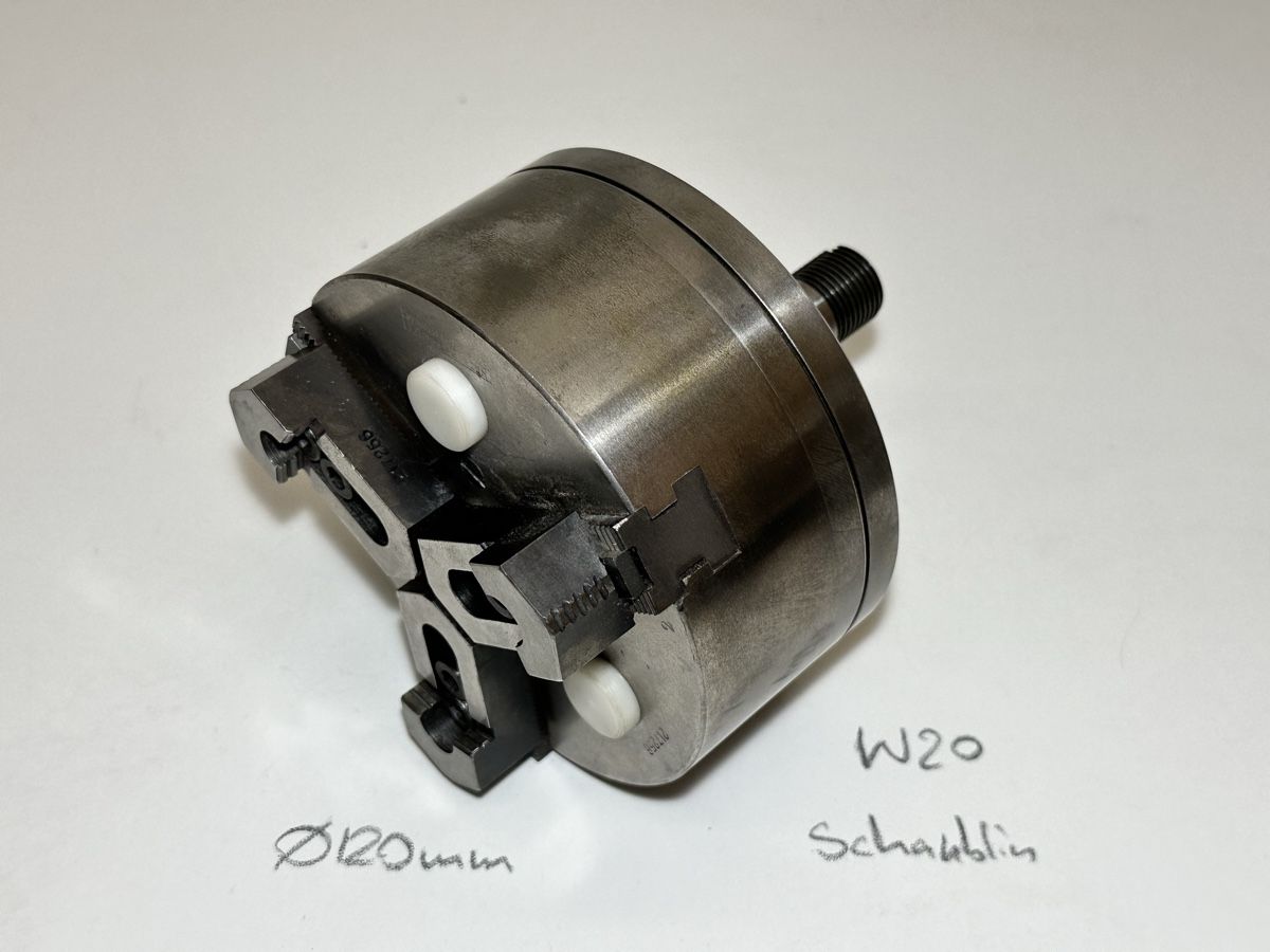 Schaublin Tutti gli attrezzi: Schaublin Schnellspannfutter 3BF Dreibackenfutter W20 120mm – Usato da Boswil venduto da ABLagerBoswil
