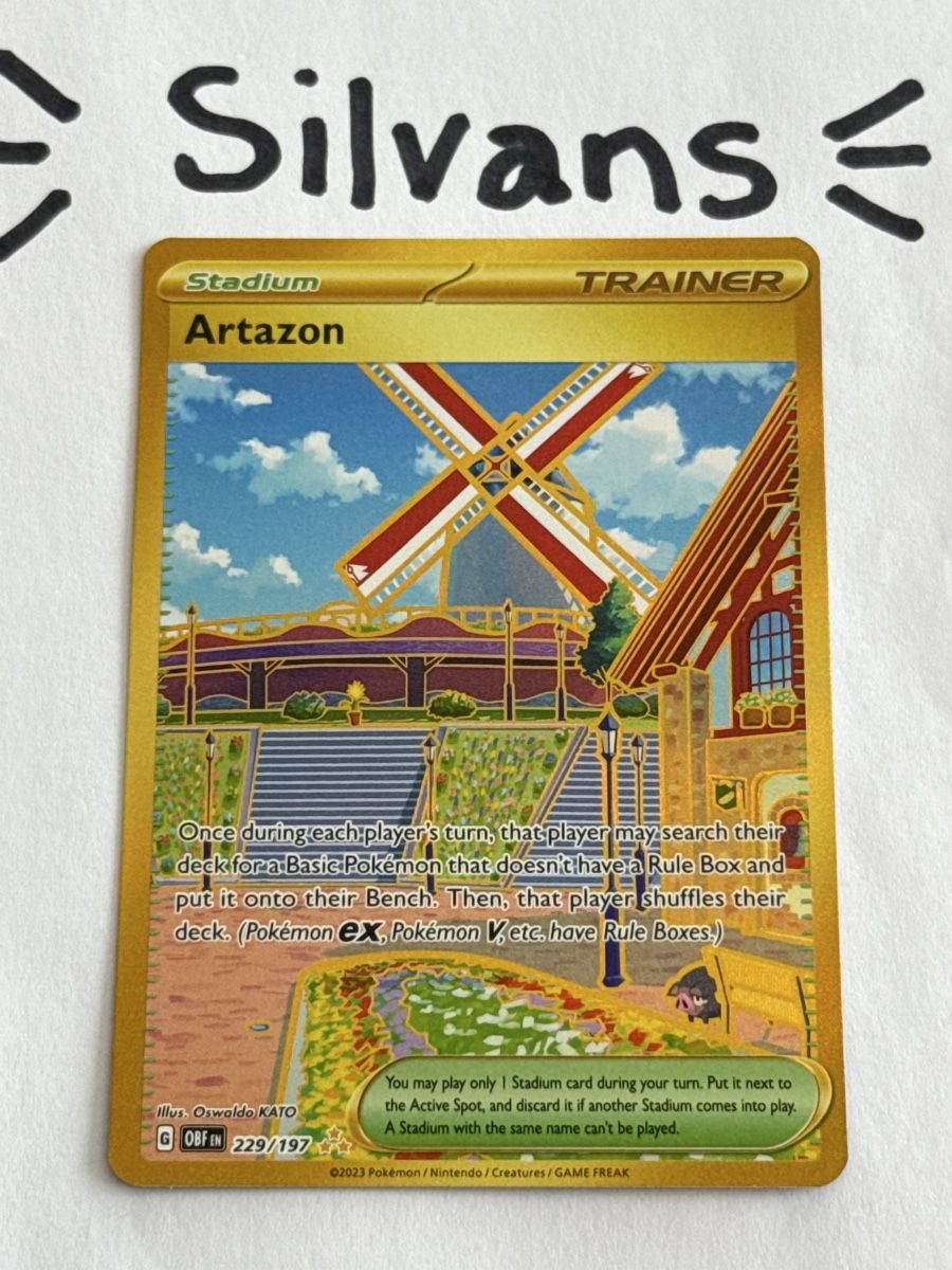 Pokémon Carte collezionabili: Artazon Gold 229/197 Obsidian Flames Englisch – Nuovo (secondo la descrizione) da Wil SG venduto da Silvans