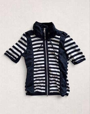 Bonita Jacke gestreift kurzarm marine weiss Grösse S
