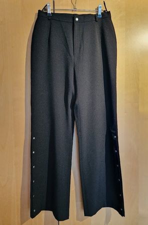 ❣️ SCHWARZE HOSE, GR.38, HOSENBEINE MIT DRUCKKNÖPFEN,