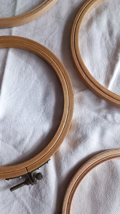 10 Stück Mini Stickrahmen Holz - Kreuzstich Rahmen Für Basteln & DIY