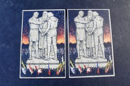 2x BUNDESFEIER - POSTKARTE, 1915. Ungelaufen, 1x gestempelt