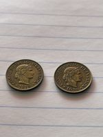 Messing 10 Rappen von 1918 und 1919. Perfekt Erhalten.