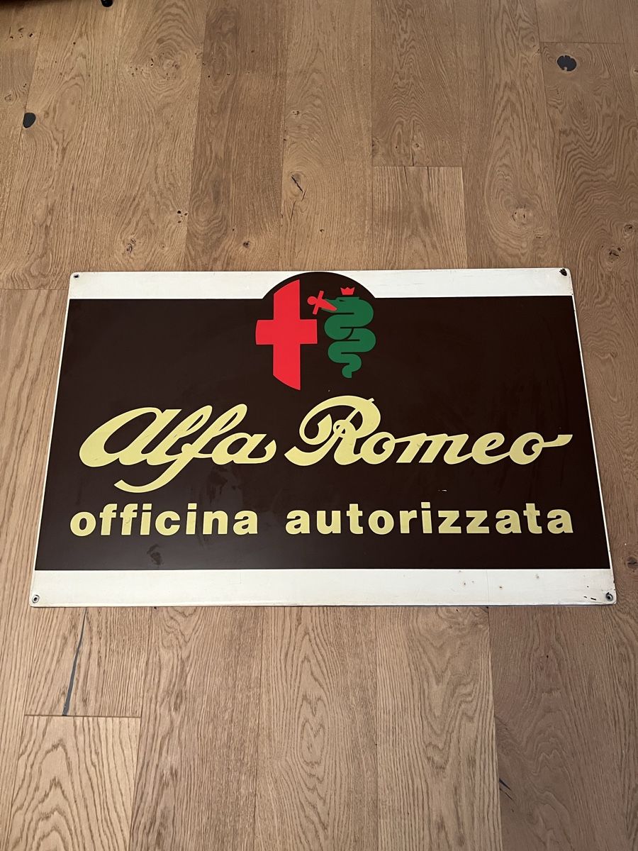 Alfa Romeo Insegne: Alfa Romeo Antik Schild, Händler – Usato da Altdorf UR venduto da Seller660