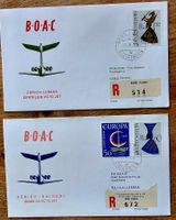 BOAC  - 2 Erstflug Briefe