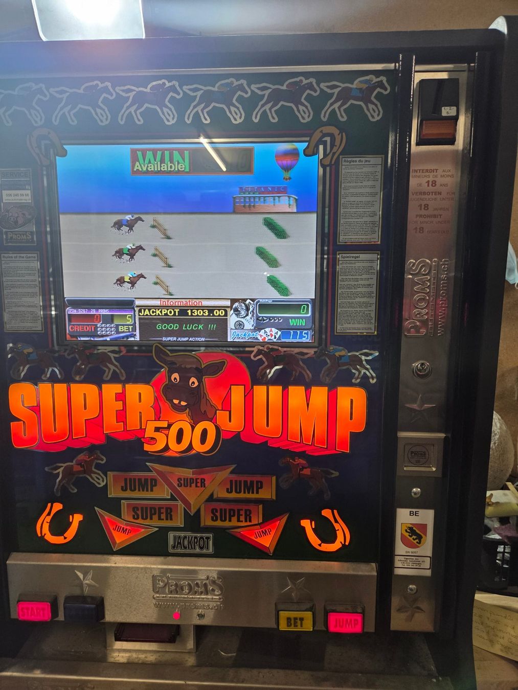 Slot Machine: Geldspielautomat Super Jump – Usato da Wettingen venduto da Shiva70