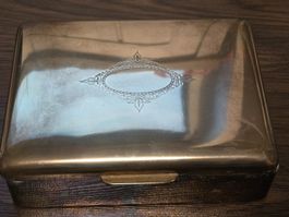 Vintage Zigaretten Box "State Express" Messing um 1900