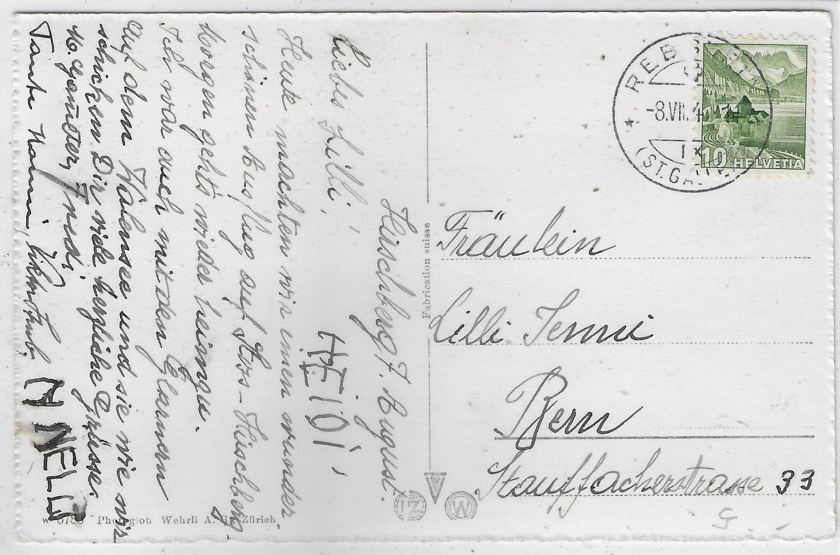 Cartoline postali: Rebstein - Generalansicht – Usato da Ettingen venduto da Kartenplanet 1