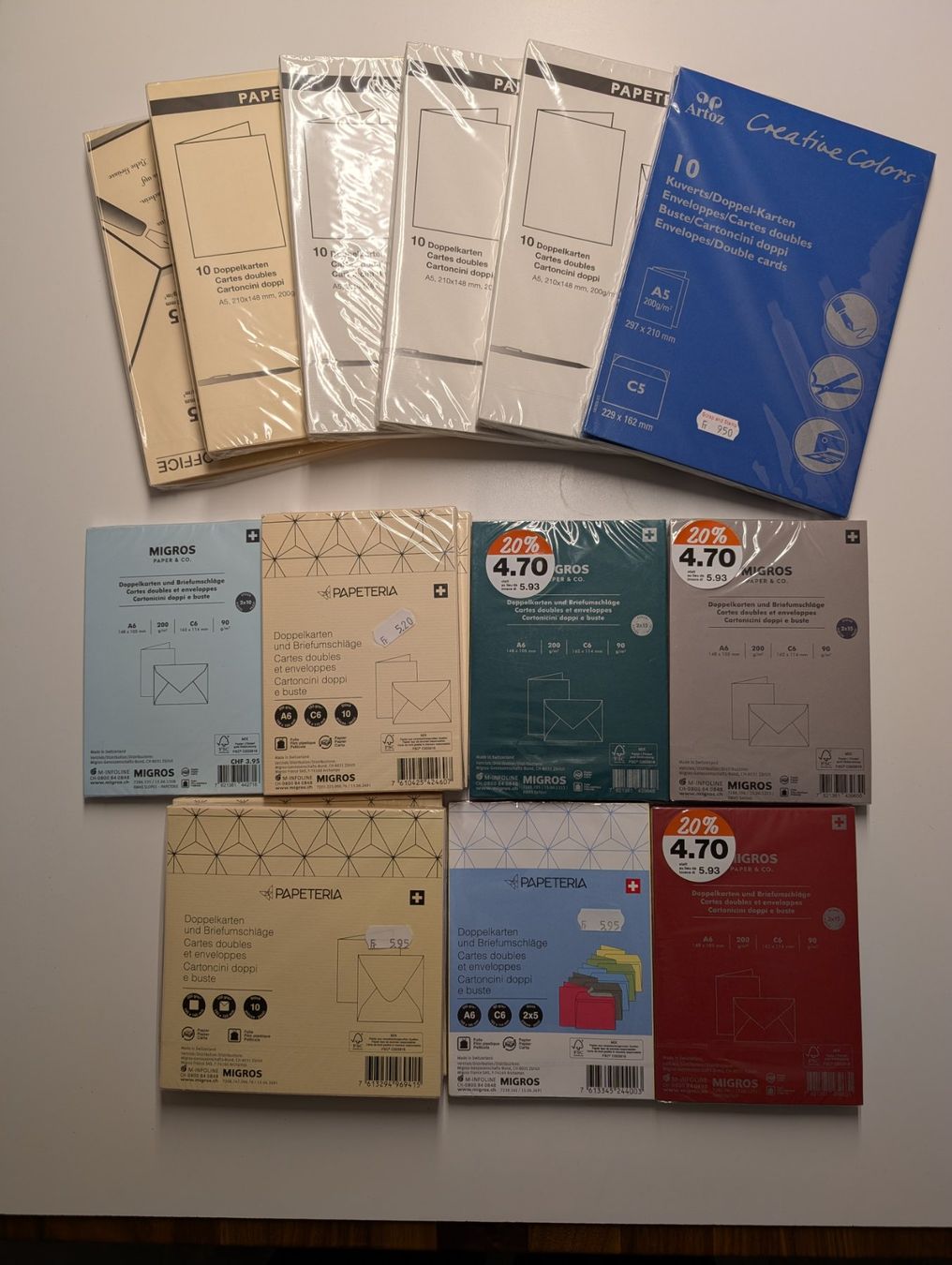 Cartes: Karten inkl. Couvert – Neuf avec emballage d'origine à Holziken par gummi_baerli93