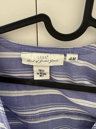 Camicia H&M a righe bianca e azzurra