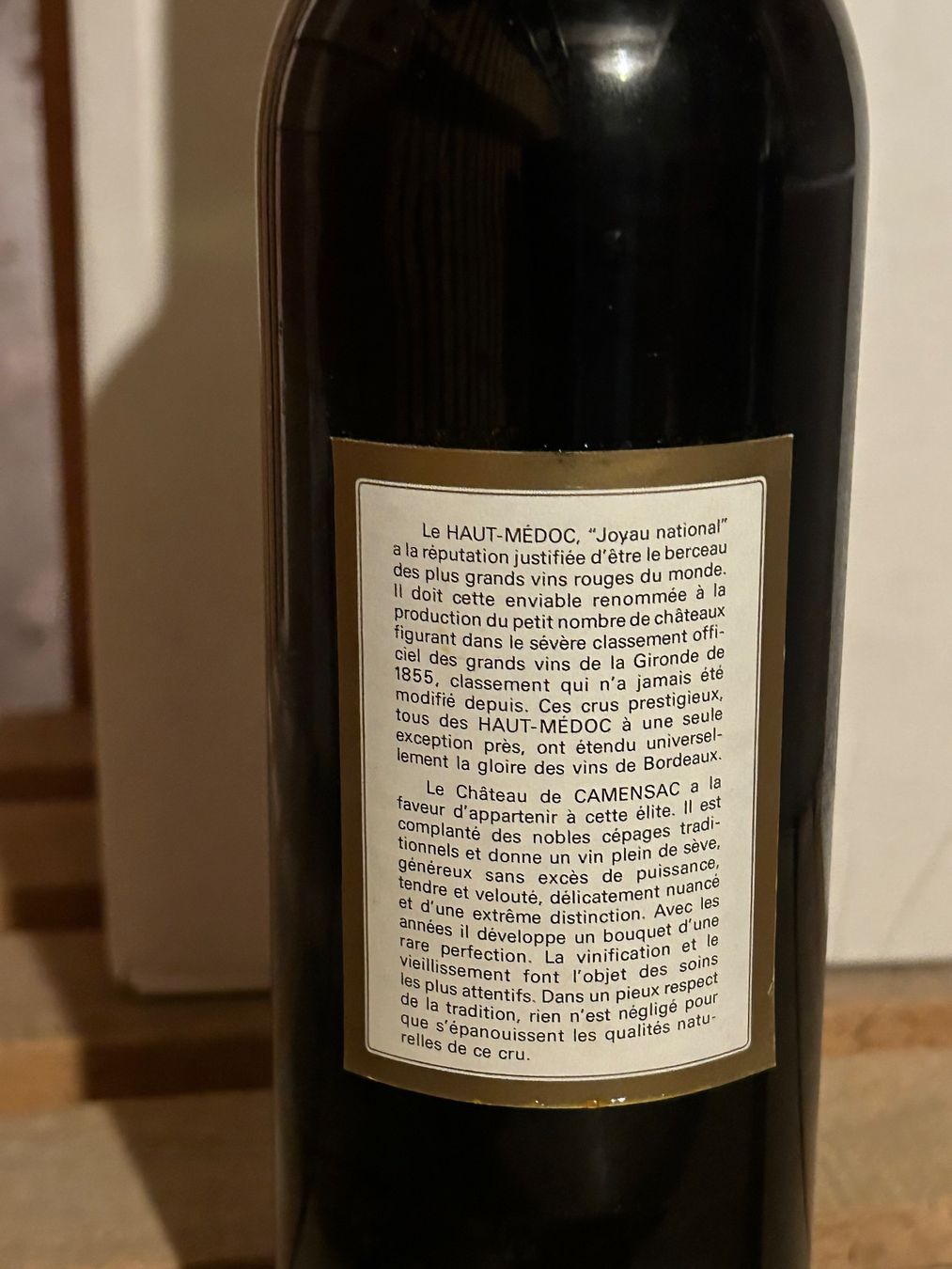 Wein: Château CAMENSAC 1982 Haut-Médoc – Neu (gemäss Beschreibung) aus Roche VD von avediscipule 5