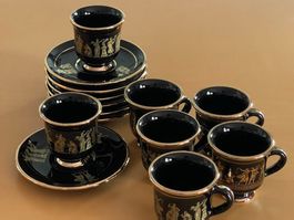 Kaffee Set 7-teilig 24K Gold