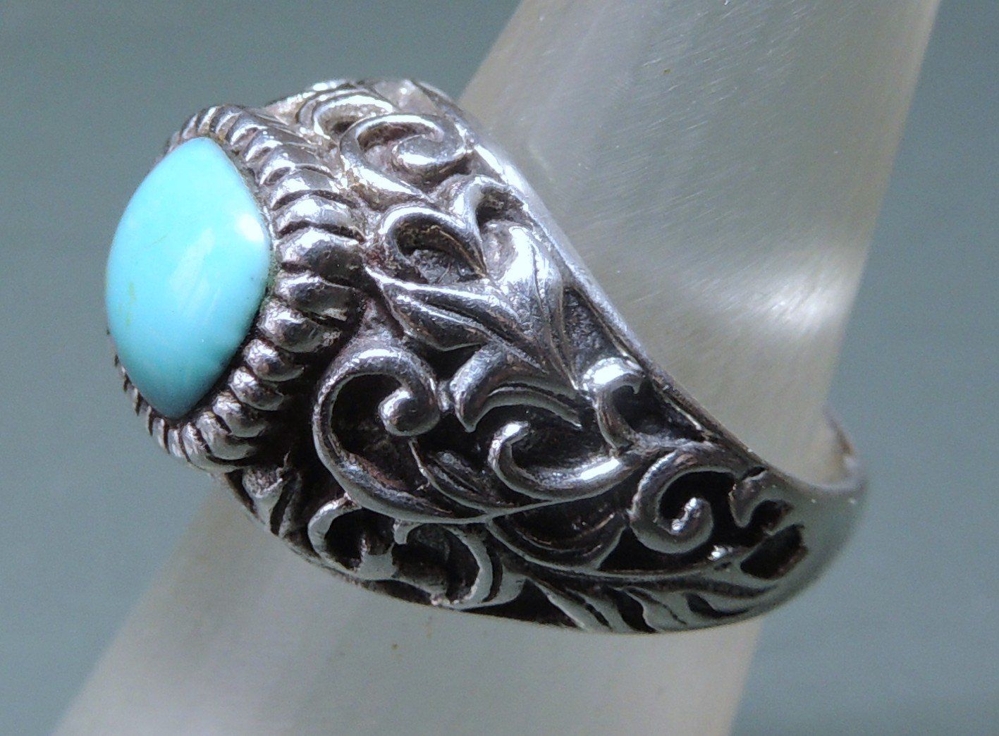 Anelli: Howlith Silber 925 Fingerring Gr. 52 – Usato da Waldenburg venduto da schaller707 2