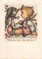 HUMMEL FIGUR - alte Postkarte EXOTISCHES MOTIV