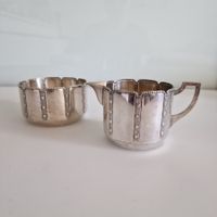 WMF Jugendstil-Zucker- und Milchservice (cca.1905),versilber