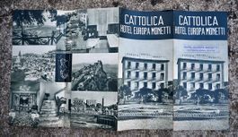 50er/60er Jahre Prospekt Hotel Europa Monetti CATTOLICA
