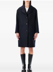 A.P.C. Woll-Mantel "Ninon" (36/S, navy)
