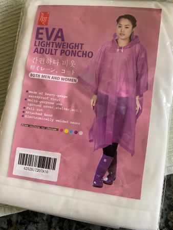 Regen-Poncho für Erwachsene weiss