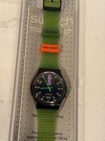 Swatch STOP Watch green band, black case