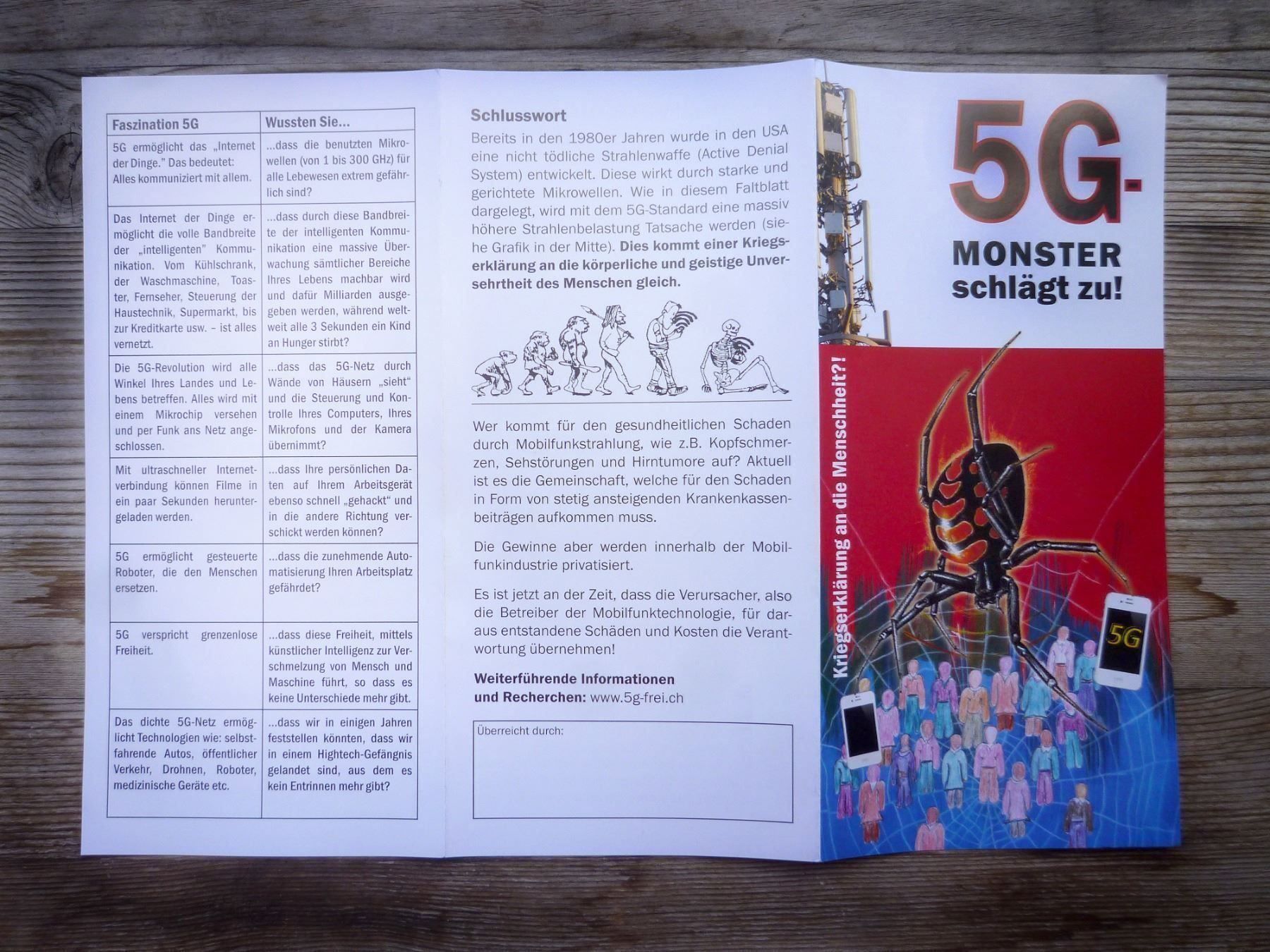 Documents: Informationsflyer "Stopp 5G" – Neuf (Voir description) à Aarau par Rdodger 2