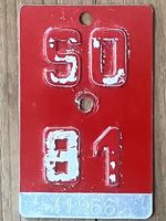 SO 81 - VELONUMMER - FAHRRADSCHILD - PLAQUE DE VELO - SO 81