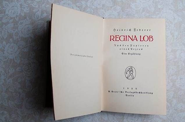Libri: Heinrich Federer Buch "Regina Lob" – Usato da Basel venduto da storchenricardo 2