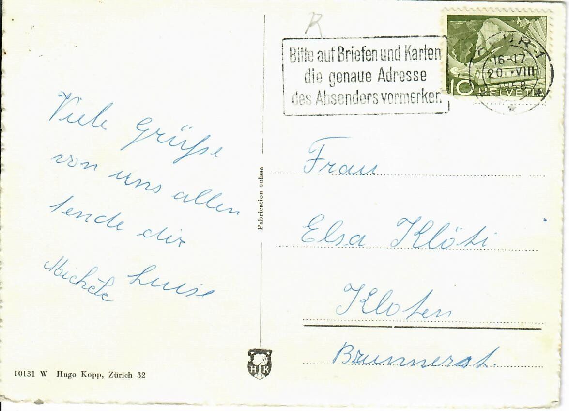Cartoline postali: Splügen – Usato da Hochdorf venduto da Ziegel-16 1