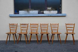 6 chaises bistrot Bombenstabil scandinave années 50