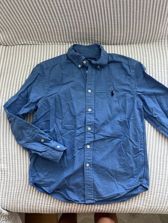 RALPH LAUREN HEMD BLAU GR 10/12 (140/152)