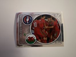 Panini Frankreich EM 2016 Wales Mannschaft Glitzerbild