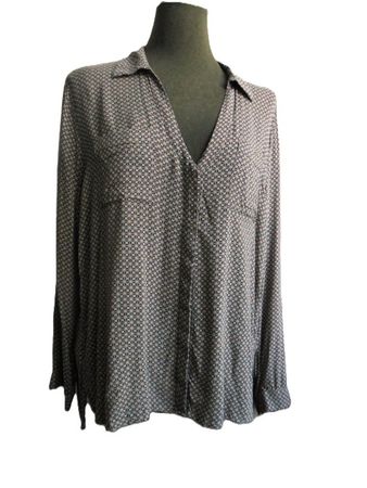 KATE STORM Gr. 44 Tunika Bluse leicht Viskose beige violett