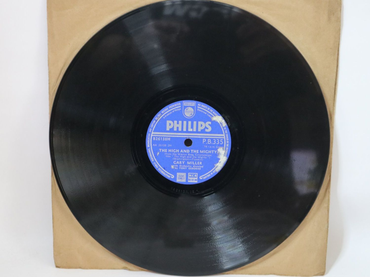 Schallplatten: Schellack Gary Miller The High And The Mighty Schallplatte – Gebraucht aus Eschenbach SG von Astalavista 1