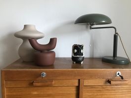Eule handgeschmitzt, 60er Jahre, schwarzweiss, Vintage