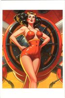Postkarte "Pin-up".